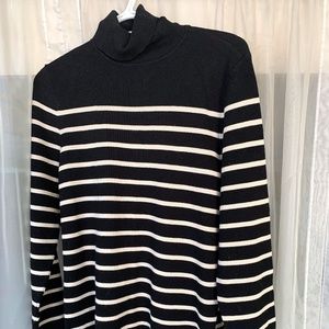Chico’s Striped Turtleneck Sweater